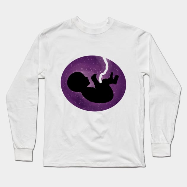 Galaxy Embryo - Galaxy Fetus Long Sleeve T-Shirt by Tilila